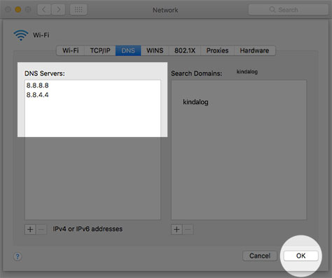Thay đổi DNS trên macOS