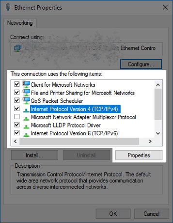 DNS trên Windows 10