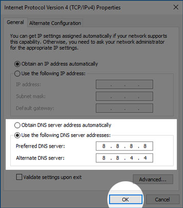 DNS trên Windows 10